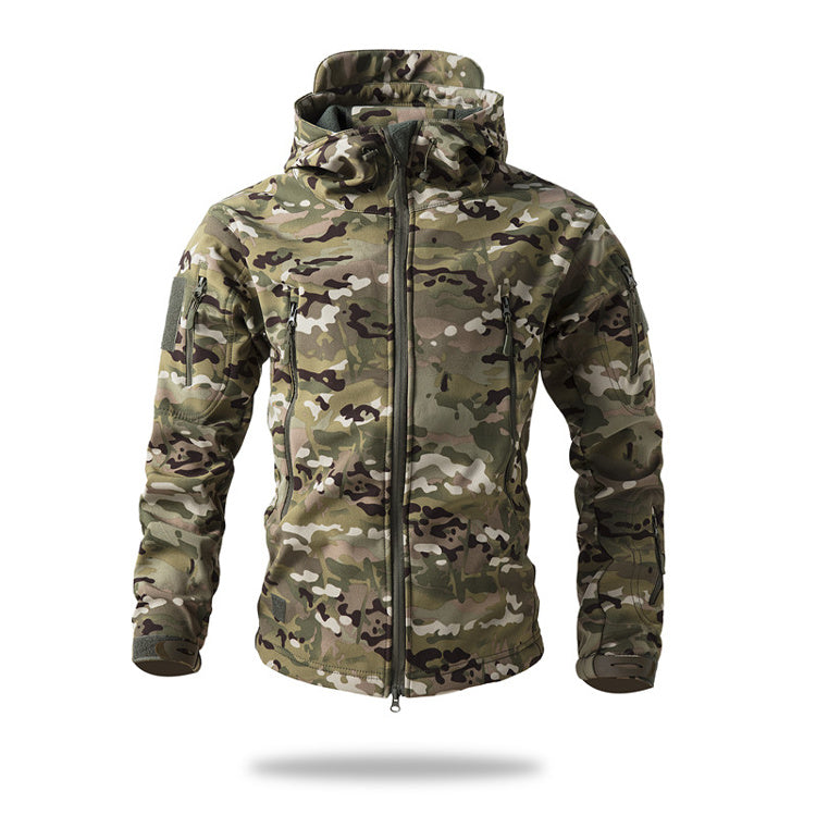 Giacca Tattica Softshell Combat con Cappuccio – Serie All-Weather Tactical