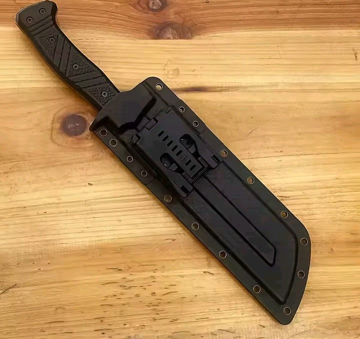 Coltello Tattico da Sopravvivenza Bushcraft con Fodero Rigido Kydex-Style