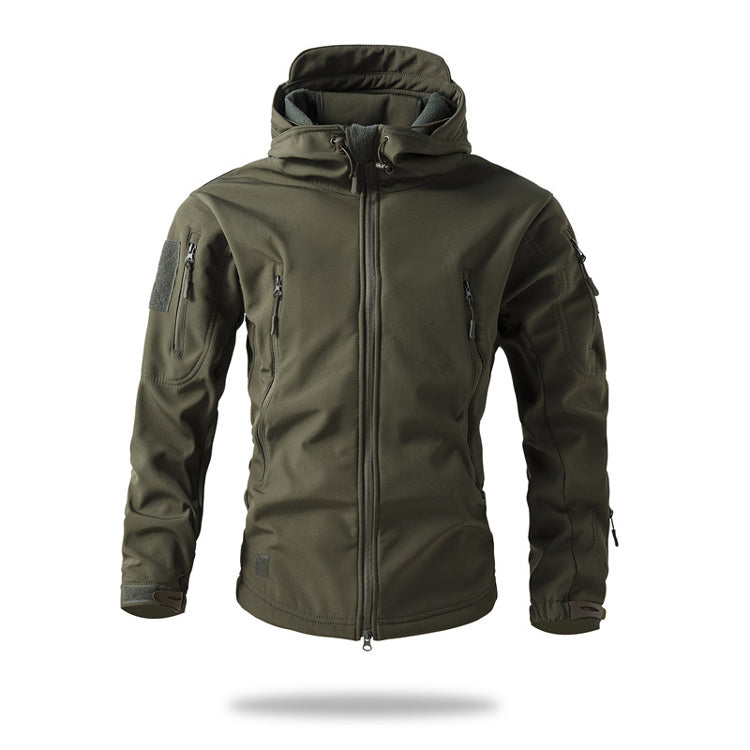 Giacca Tattica Softshell Combat con Cappuccio – Serie All-Weather Tactical