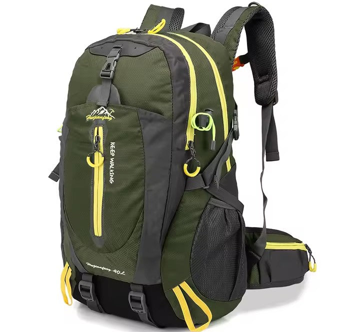 Zaino Tecnico da Trekking e Outdoor 40L – "Keep Walking" Multi-Scomparto