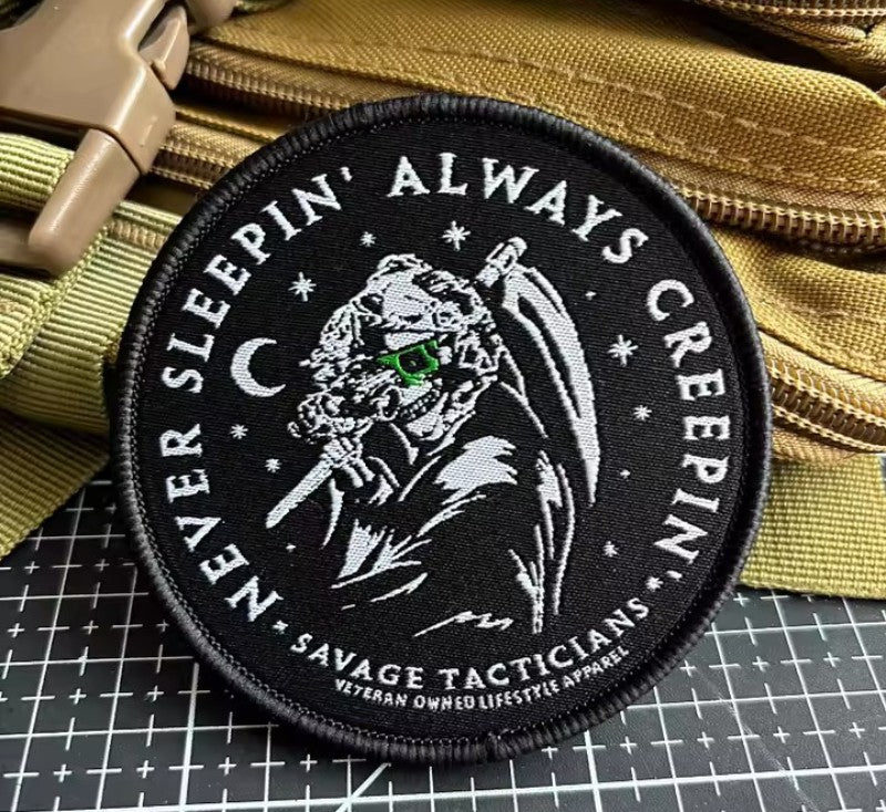 Patch Tattica "Never Sleepin' Always Creepin'" - Edizione Savage Tacticians