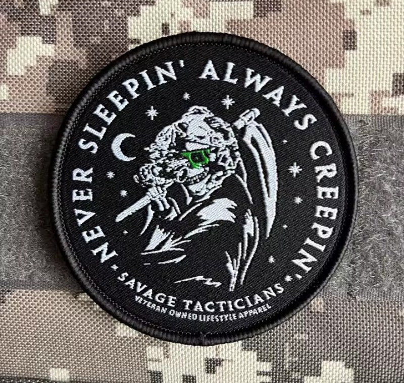 Patch Tattica "Never Sleepin' Always Creepin'" - Edizione Savage Tacticians