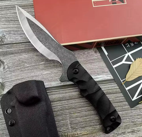Coltello Tattico a Lama Fissa – 24 cm – Design Ergonomico e Fodero Incluso