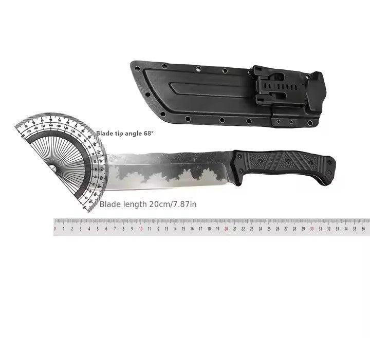 Coltello Tattico da Sopravvivenza Bushcraft con Fodero Rigido Kydex-Style