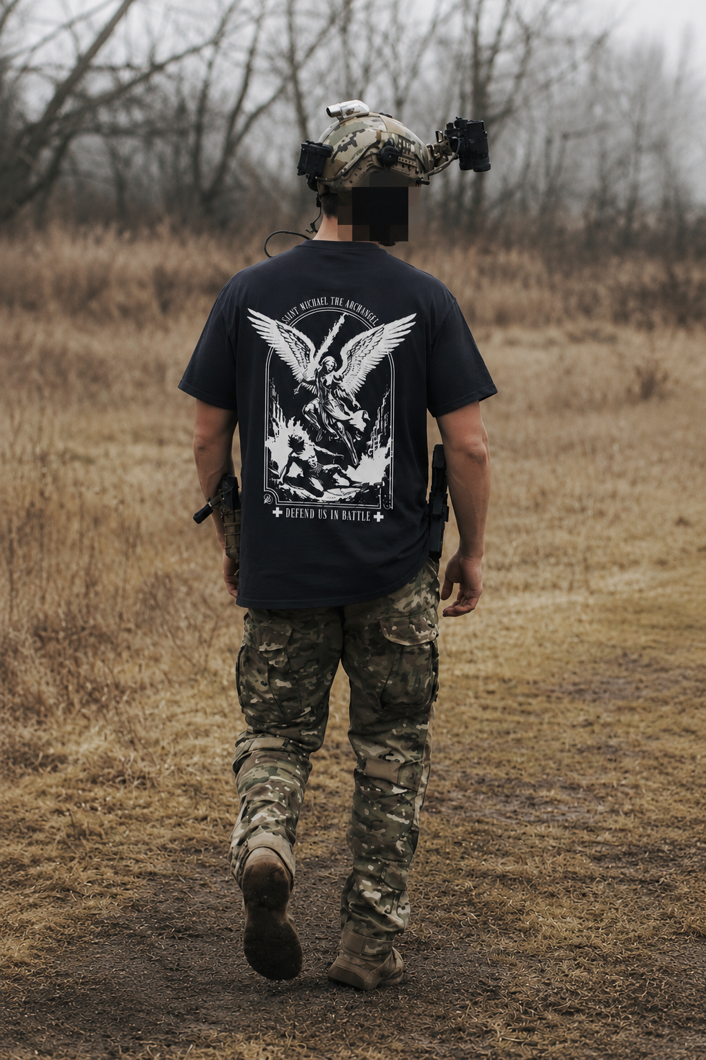 T-Shirt Grafica "San Michele Arcangelo" - Edizione Defend Us In Battle