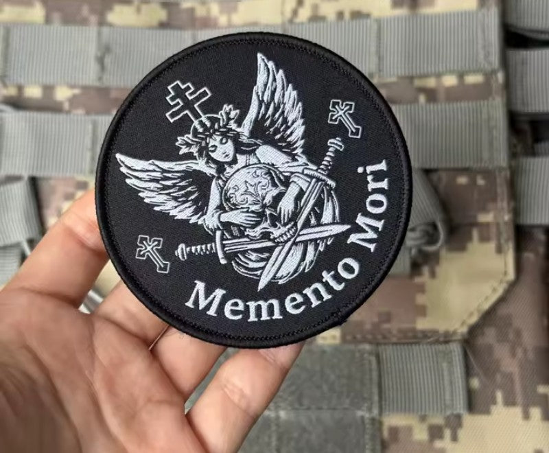 Patch Tattica Memento Mori - Velcro Backing - 8cm