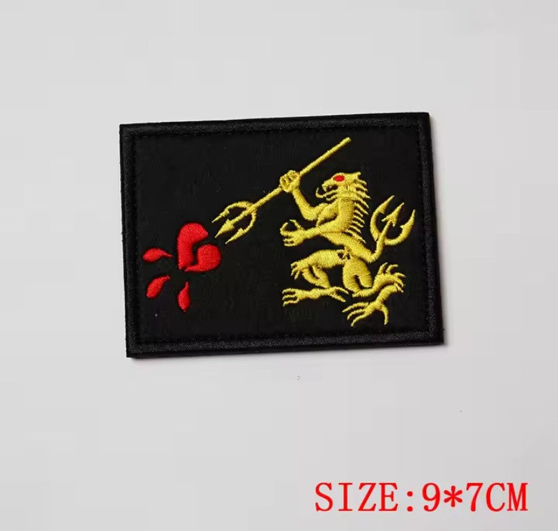 Patch Tattica "Devil & Broken Heart" – Design Ricamato