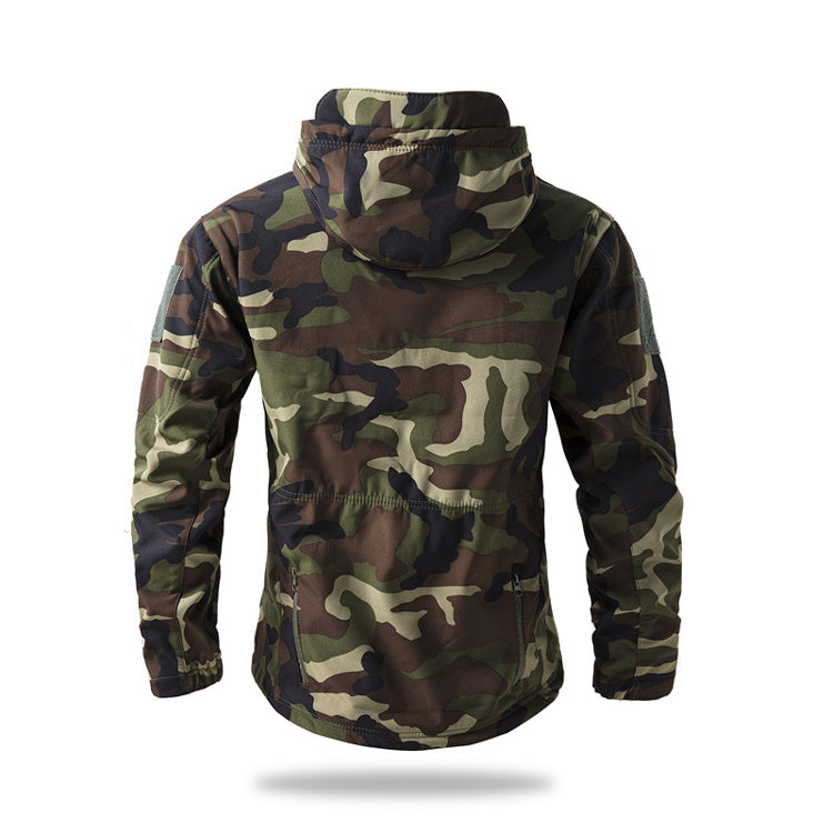 Giacca Tattica Softshell Combat con Cappuccio – Serie All-Weather Tactical