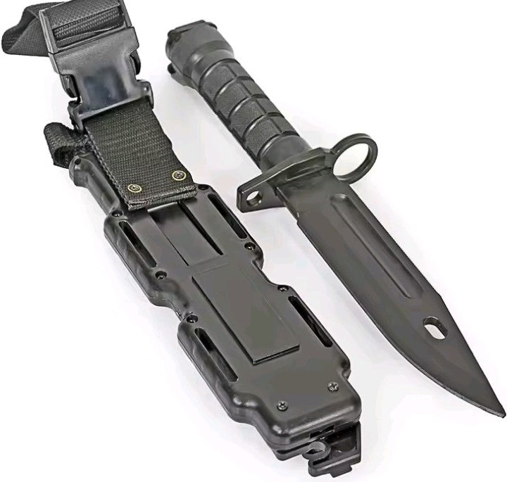 Coltello Tattico Militare Tipo Baionetta con Fodero Rigido