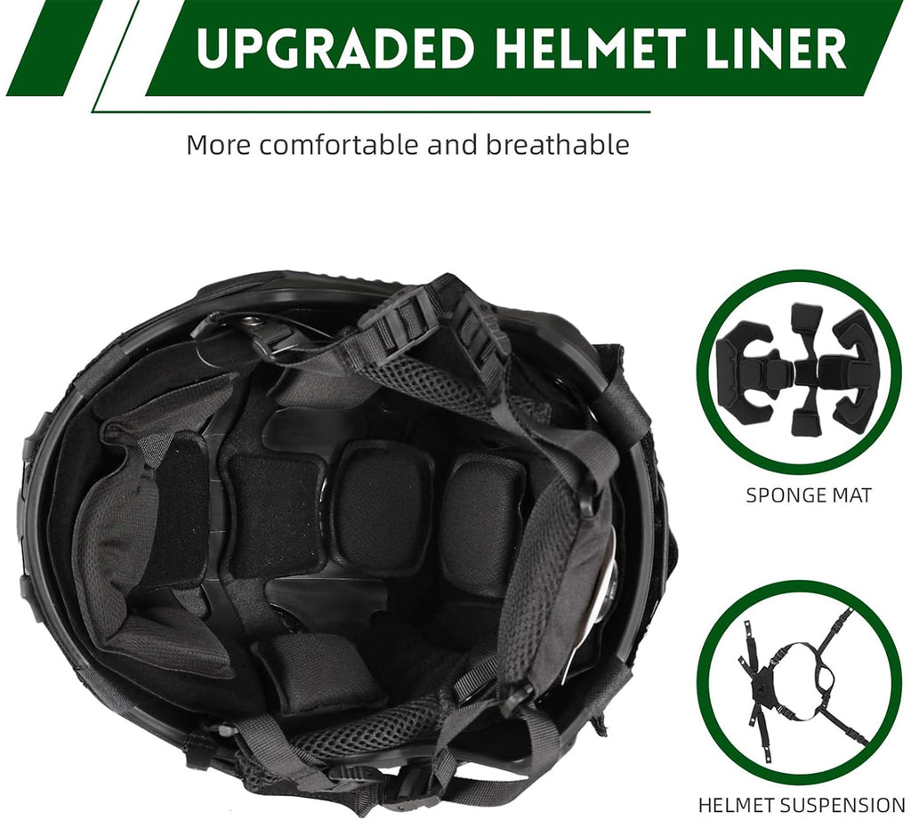 Casco Tattico "Fast" con Copertura e Sistema di Regolazione Avanzato
Descrizione: