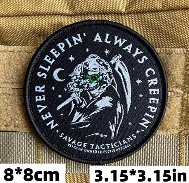 Patch Tattica "Never Sleepin' Always Creepin'" - Edizione Savage Tacticians