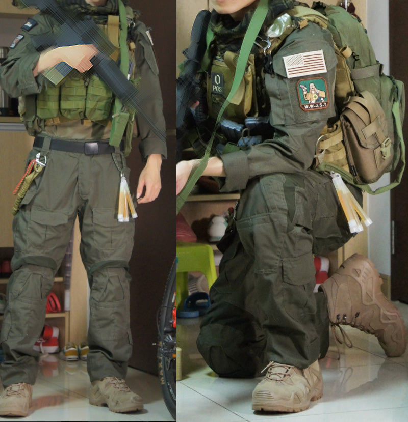 Uniforme Tattica Combat Set - Ranger Green (Giacca + Pantaloni + Ginocchiere)