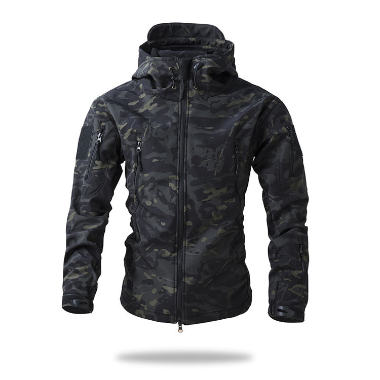 Giacca Tattica Softshell Combat con Cappuccio – Serie All-Weather Tactical
