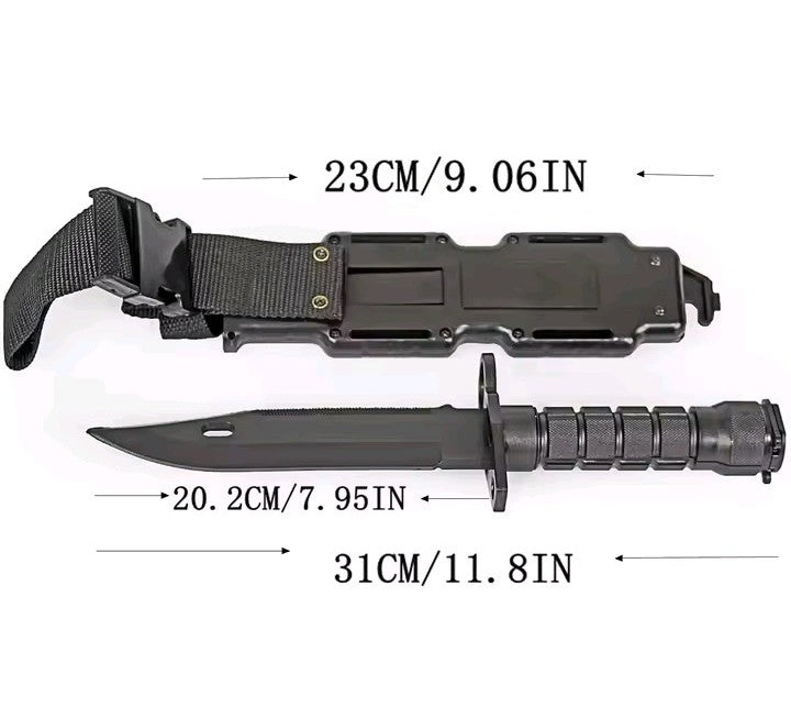 Coltello Tattico Militare Tipo Baionetta con Fodero Rigido