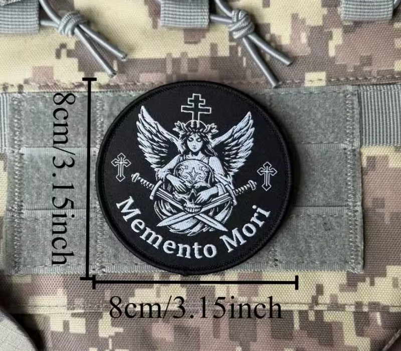 Patch Tattica Memento Mori - Velcro Backing - 8cm